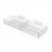 FixtureDisplays® Clear Acrylic Bin Transparent Plexiglass Organizer Tray Slatwall Basket 16.5W X 5.5D X 2.5